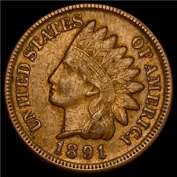 1891 Indian Head Cent CLOSELY UNCIRCULATED