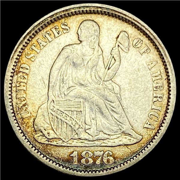 1876 Seated Liberty Dime NEARLY UNCIRCULATED
