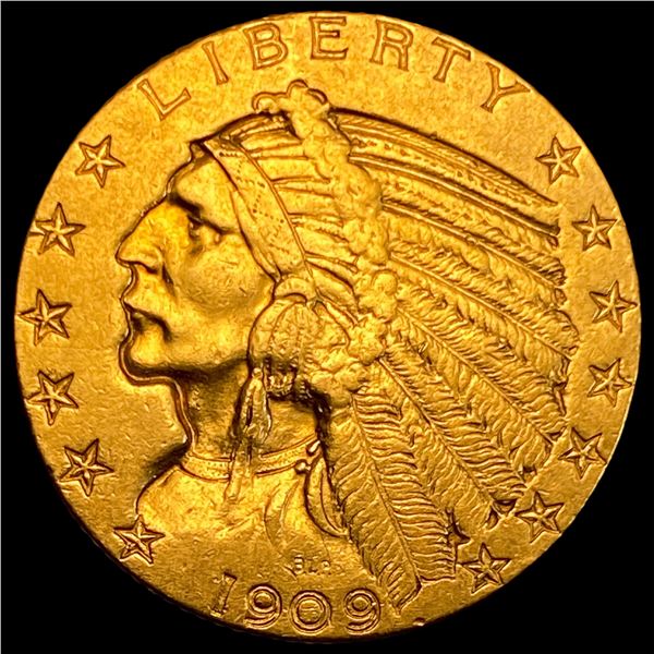 1909 Indian Head Half Eagle $5 Gold CLOSELY UNCIRCULATED