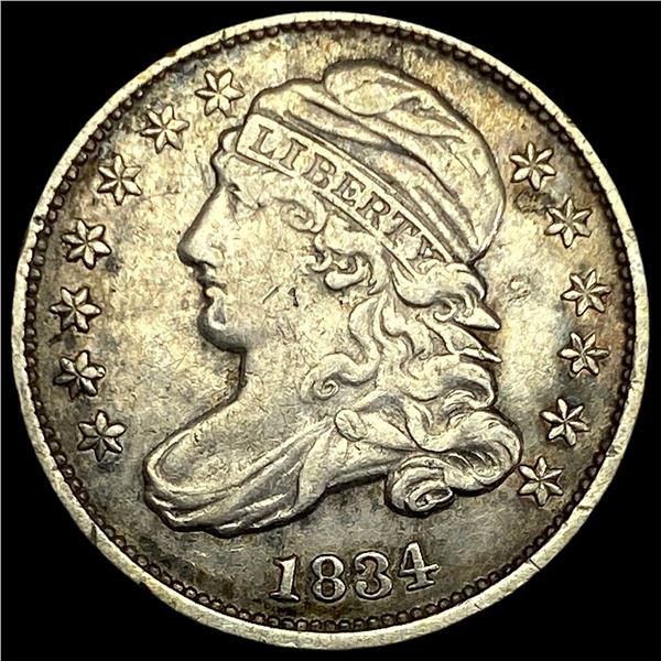 1834 Capped Bust Dime NEARLY UNCIRCULATED