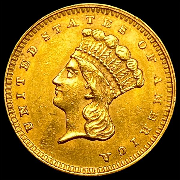 1862 Gold $1 Indian Princess Type 3 UNCIRCULATED