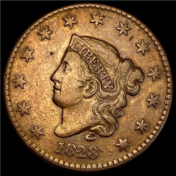1828 Coronet Head Large Cent NEARLY UNCIRCULATED