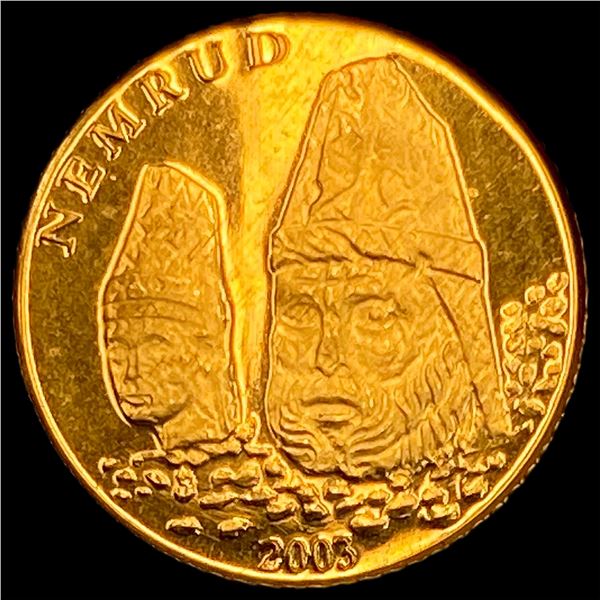 2003 Turkey 15M Lira Gold .0398oz CHOICE PROOF