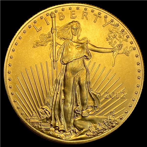 2012 1oz Gold American Eagle $50 SUPERB GEM BU