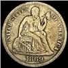 Image 1 : 1869-S Silver Seated Liberty Dime NICELY CIRCULATED