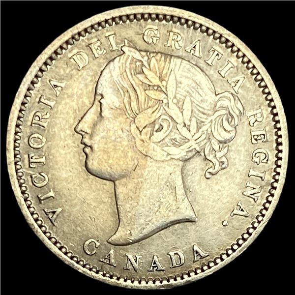 1870 Canada Silver 10 Cents NEARLY UNCIRCULATED