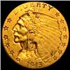 Image 1 : 1913 Indian Head Gold $2.50 Quarter Eagle CLOSELY UNCIRCULATED