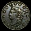 Image 1 : 1824 Coronet Head Large Cent NEARLY UNCIRCULATED