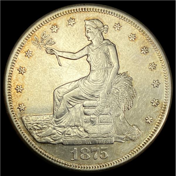 1875-S Silver Trade Dollar CLOSELY UNCIRCULATED