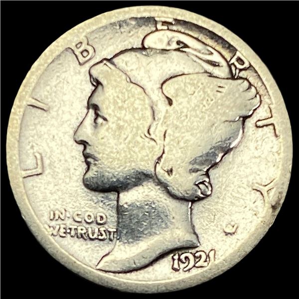 1921 Silver Mercury Dime NICELY CIRCULATED