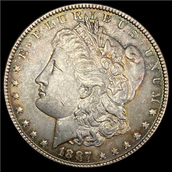 1887 Toned Silver Morgan Dollar UNCIRCULATED