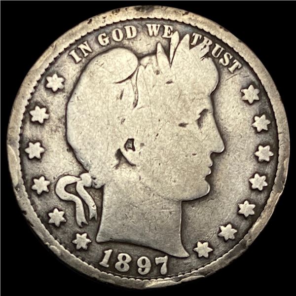 1897-S Silver Barber Quarter NICELY CIRCULATED