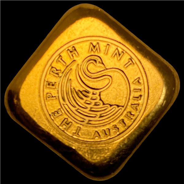 1oz Gold Perth AU Perth Mint 1 oz Gold Bar .9999 Fine SUPERB GEM BU