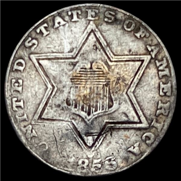 1856 Silver Three-Cent Piece NICELY CIRCULATED