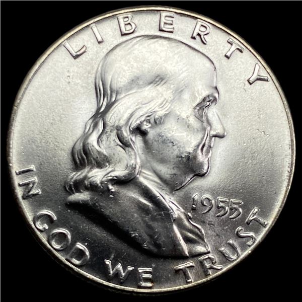 1955 Franklin Silver Half Dollar SUPERB GEM BU