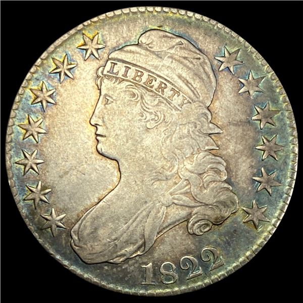 1822 Toned Capped Bust Half Dollar SUPERB GEM BU