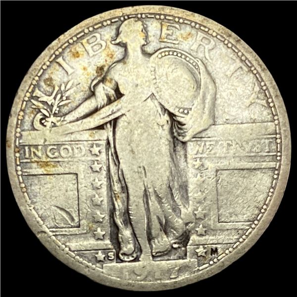 1917-S Silver Standing Liberty Quarter NICE CIRC