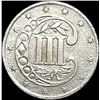 Image 2 : 1854 Silver Three-Cent Piece CLOSELY  UNCIRCULATED