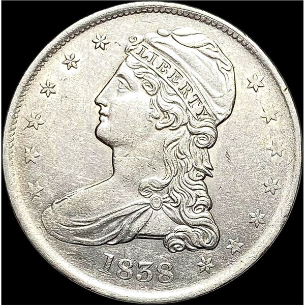 1838 Capped Bust Half Dollar NEARLY  UNCIRCULATED