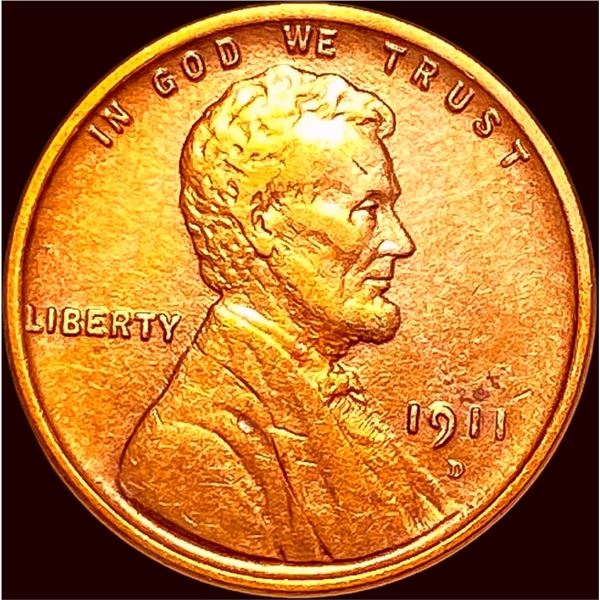 1911-D Bronze Lincoln Wheat Cent CHOICE AU