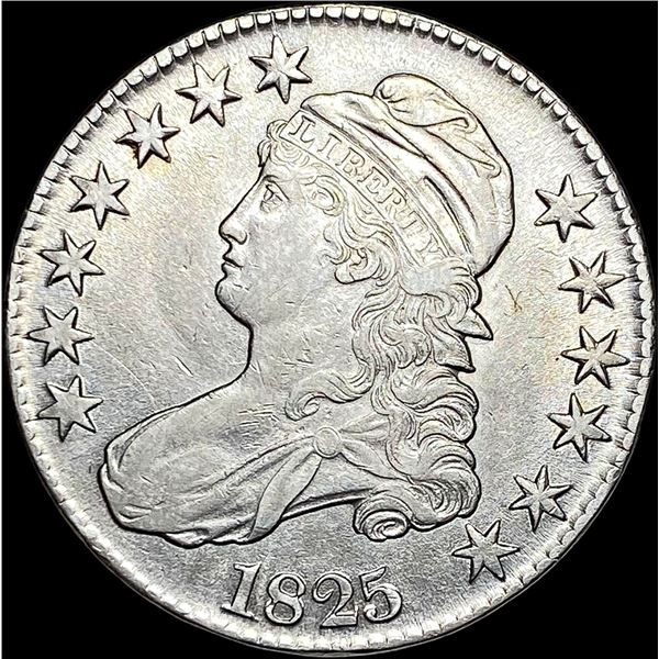 1825 Capped Bust Half Dollar NEARLY  UNCIRCULATED