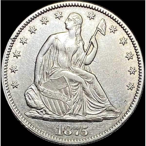 1875 Seated Liberty Half Dollar NEARLY  UNCIRCULATED