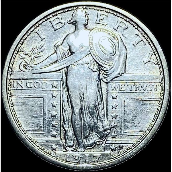 1917 Type 1Standing Liberty Quarter CHOICE AU