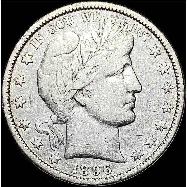 1896-O Barber Silver Half Dollar LIGHTLY  CIRCULATED