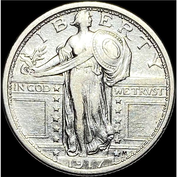 1917 Type 1 Standing Liberty Quarter LIGHTLY  CIRCULATED