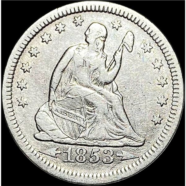 1853 Arrows Seated Liberty Quarter CLOSELY  UNCIRCULATED