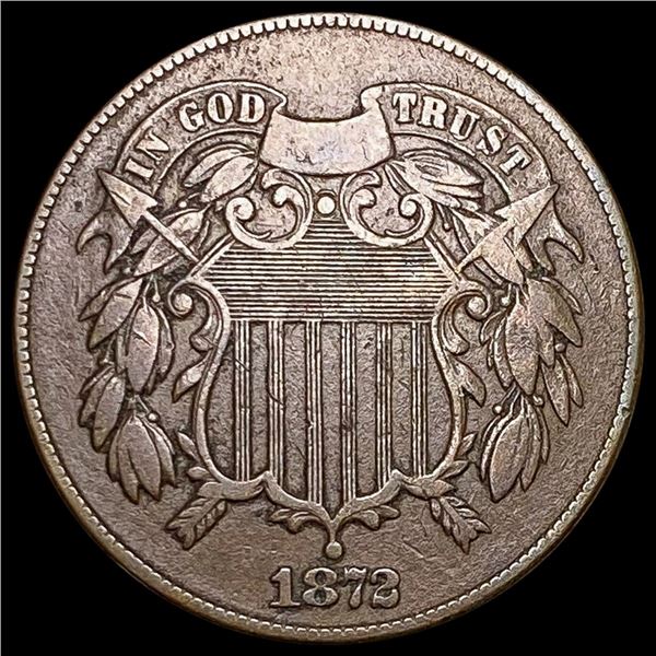 1872 Two-Cent Piece NEARLY UNCIRCULATED