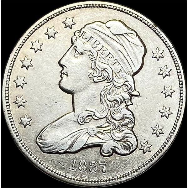 1837 Capped Bust Silver Quarter CLOSELY  UNCIRCULATED