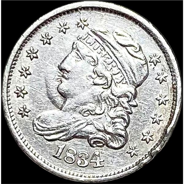 1834 Capped Bust Half Dime CLOSELY  UNCIRCULATED