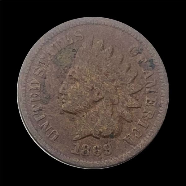 1869 Indian Head Cent LIGHTLY CIRCULATED