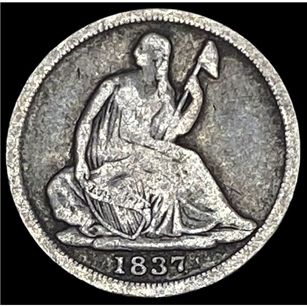 1837 Seated Liberty Half Dime NICELY CIRCULATED