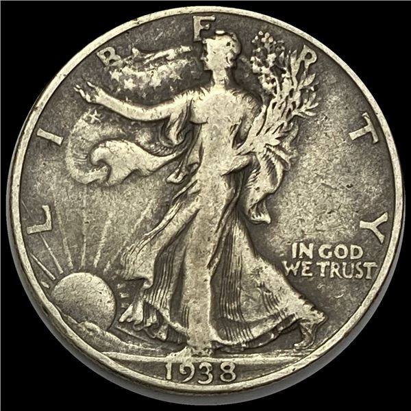 1938-D Walking Liberty Half Dollar LIGHTLY CIRCULATED