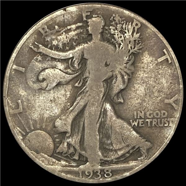 1938-D Walking Liberty Half Dollar LIGHTLY CIRCULATED