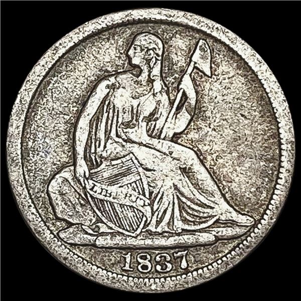 1837 Seated Liberty Half Dime NICELY CIRCULATED