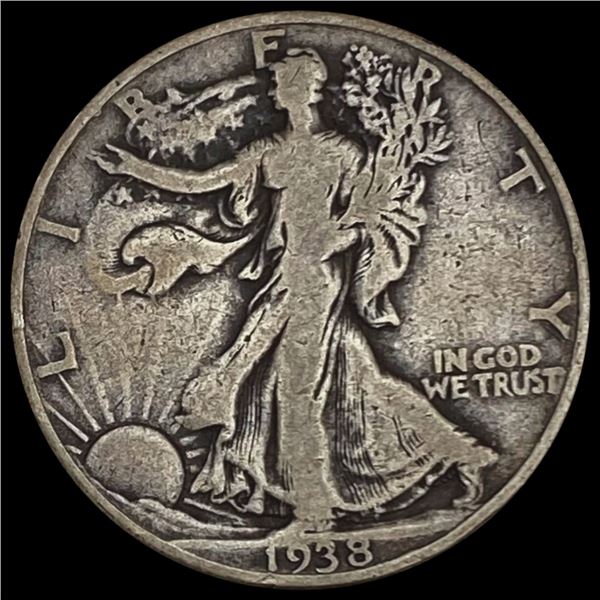 1938-D Walking Liberty Half Dollar LIGHTLY CIRCULATED