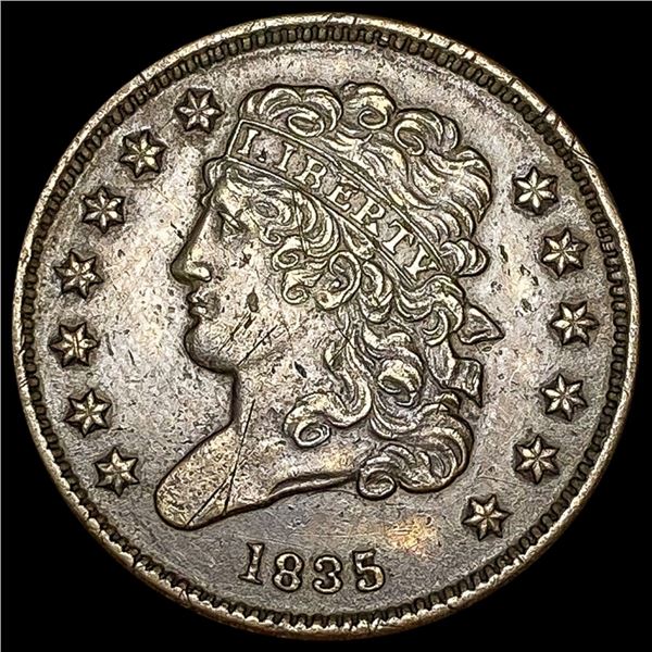 1835 Classic Head Half Cent CLOSELY UNCIRCULATED