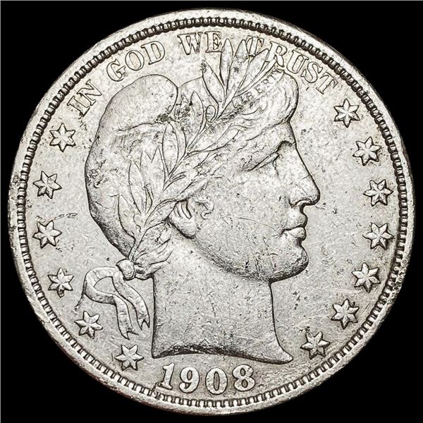 1908-S Barber Half Dollar NEARLY UNCIRCULATED