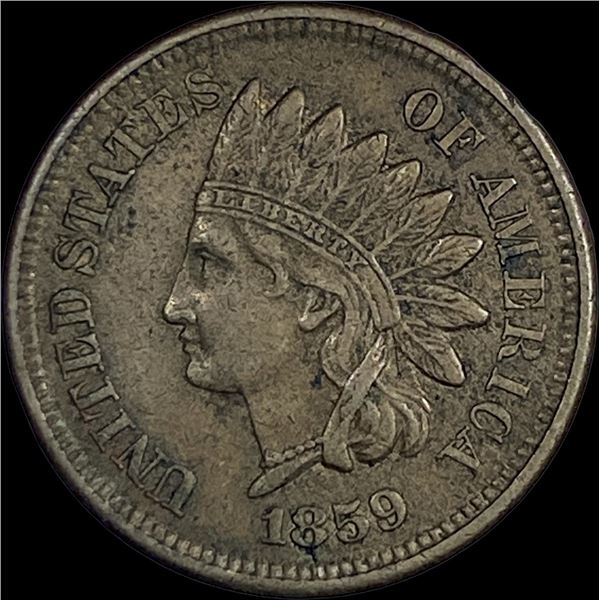 1859 Copper-Nickel Indian Head Cent ABOUT  UNCIRCULATED