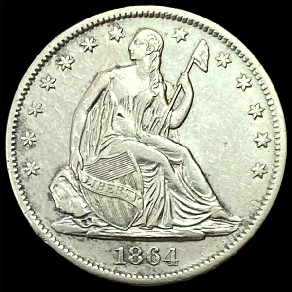 1864-S Seated Liberty Half Dollar CLOSELY UNCIRCULATED