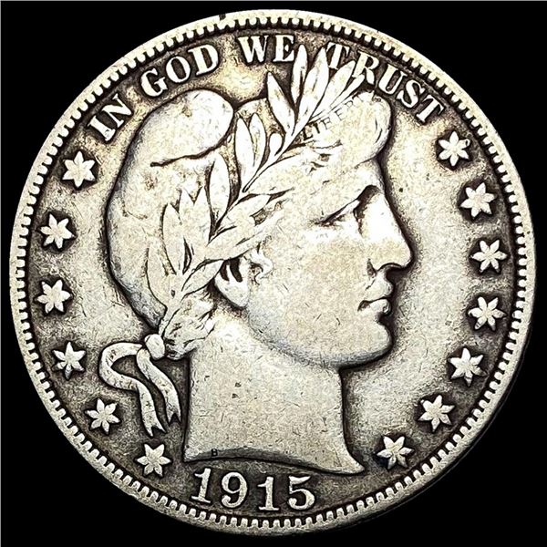 1915-S Barber Half Dollar LIGHTLY CIRCULATED