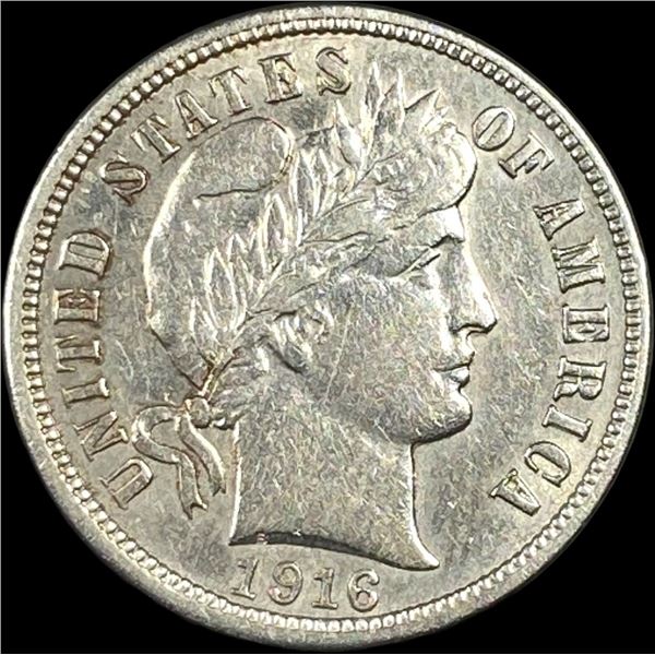 1916 Silver Barber Dime NEARLY UNCIRCULATED