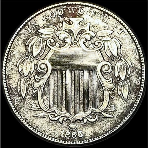 1866 Shield Nickel NEARLY UNCIRCULATED