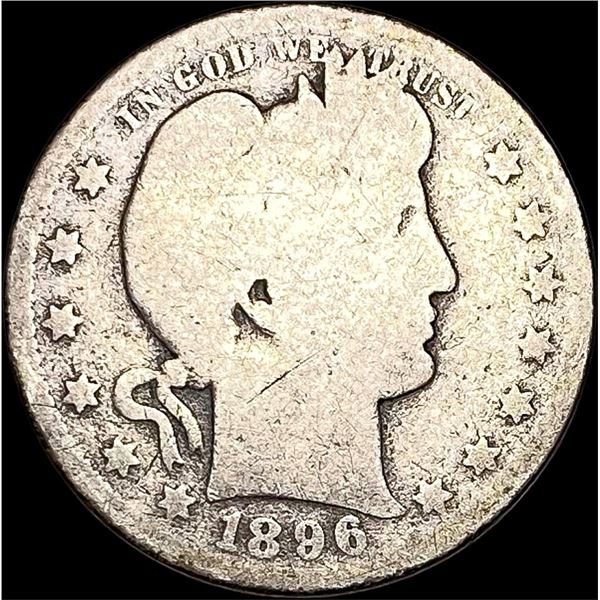 1896-O Silver Barber Quarter LIGHTLY  CIRCULATED
