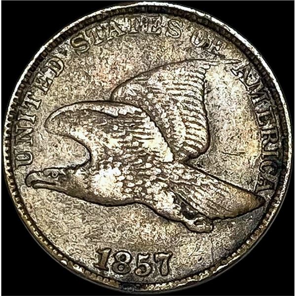 1857 Copper-Nickel Flying Eagle Cent NEARLY  UNCIRCULATED