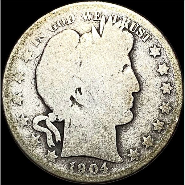 1904-S Silver Barber Half Dollar NICELY  CIRCULATED