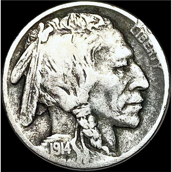 1914-D Nickel Buffalo Five Cents LIGHTLY  CIRCULATED